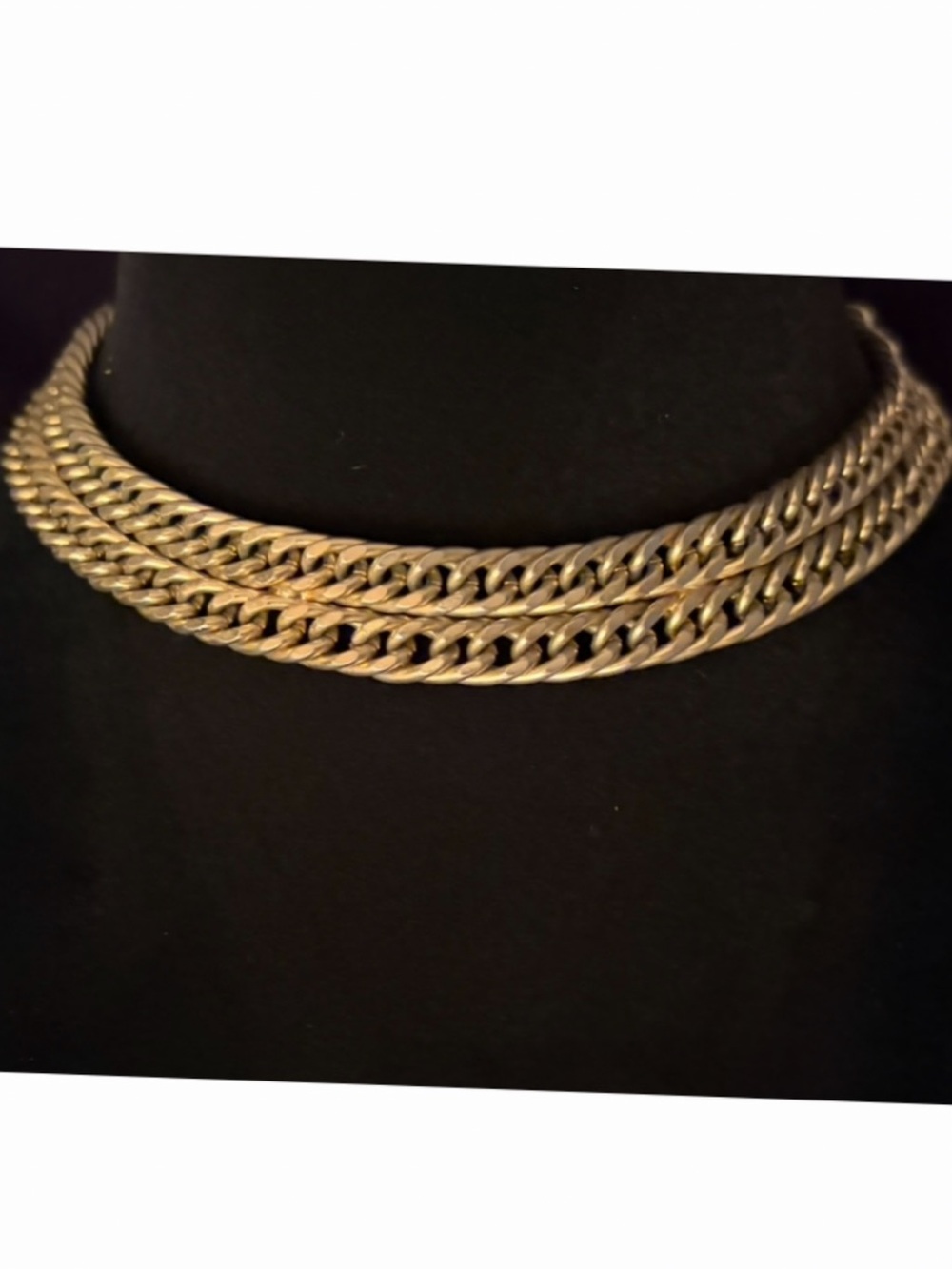 New Gold Triple Link Choker Necklace